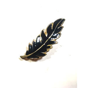 Black Gold Tone Tension Clip Classic Thin Metal Design